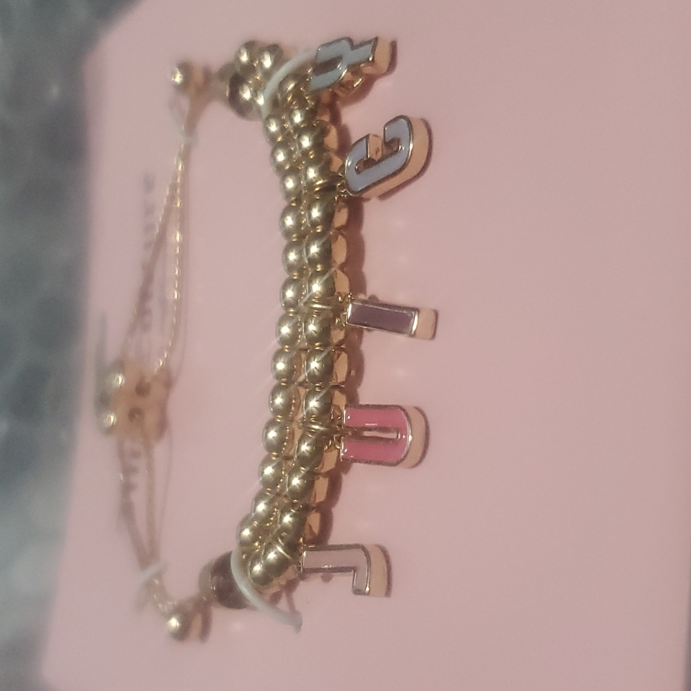 Juicy Couture Double Strand Adjustable Bracelet - Picture 2 of 5